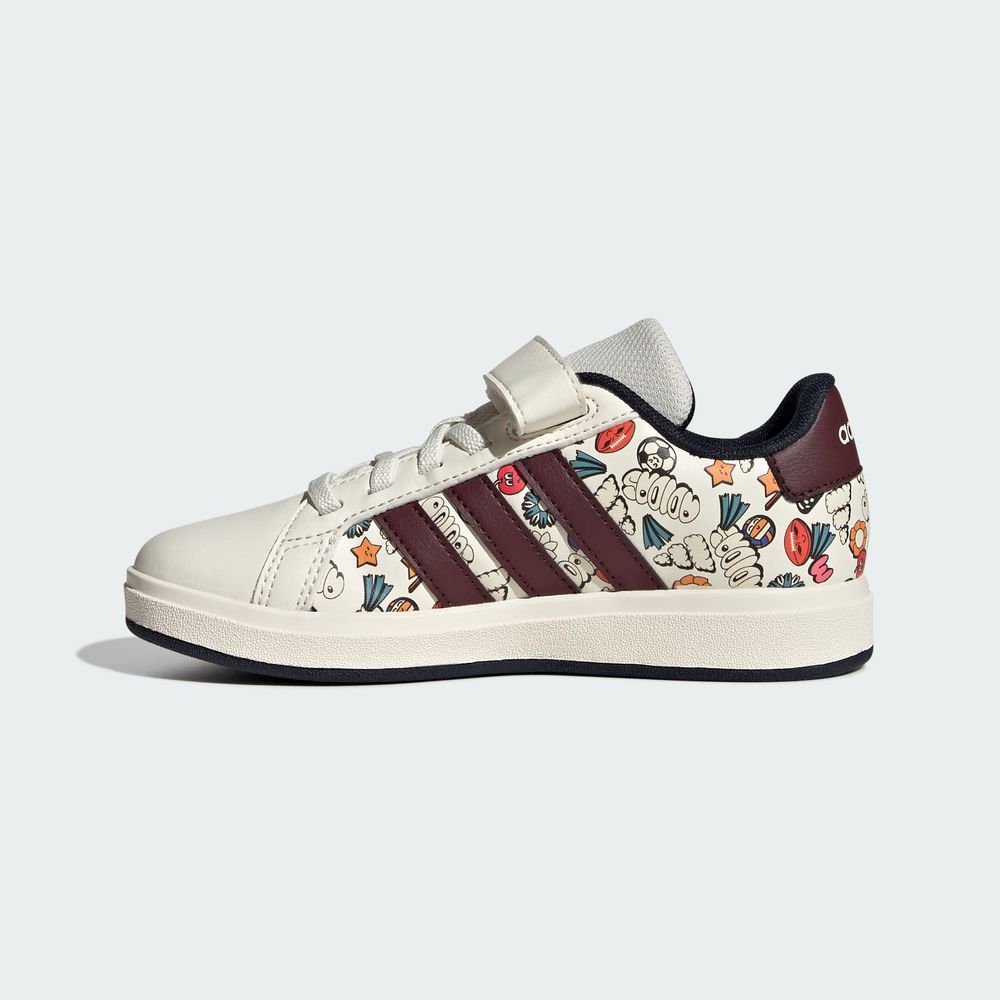 Foto 4 pulgar | Tenis Grand Court 2.0 El C Adidas Blanco para Niños