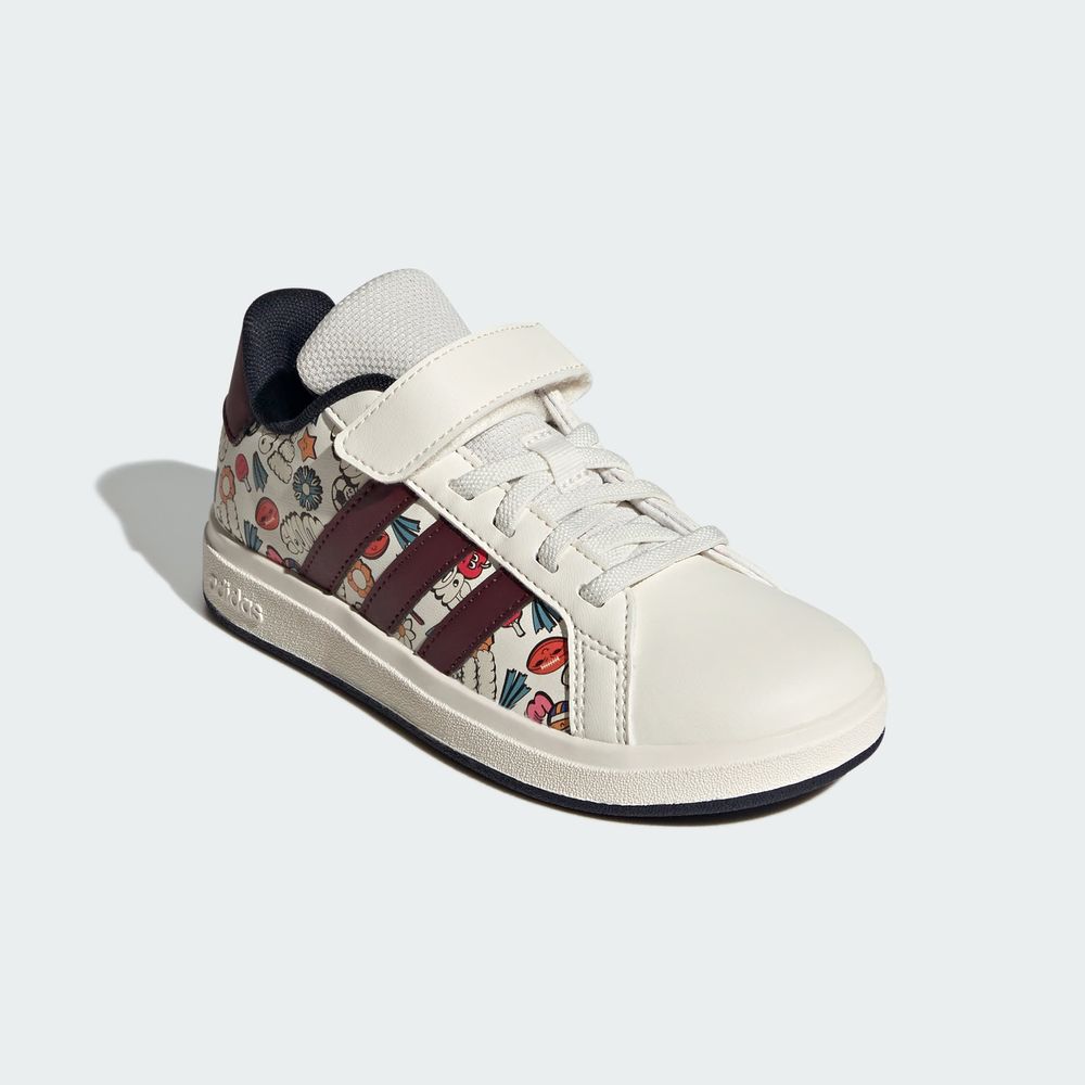 Foto 7 pulgar | Tenis Grand Court 2.0 El C Adidas Blanco para Niños
