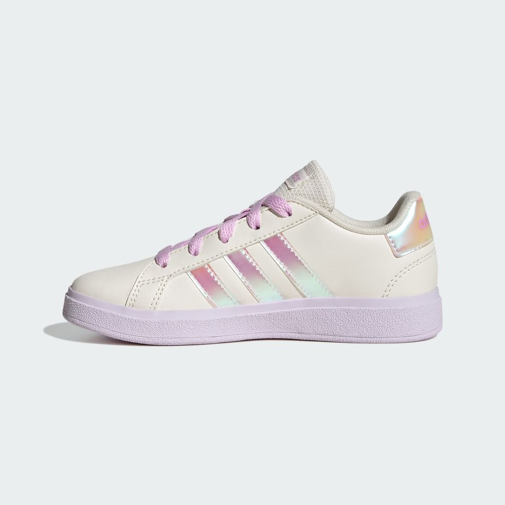 Foto 3 | Tenis Con Cordones Adidas Grand Court Lifestyle Para Tenis Adidas Blanco Niños