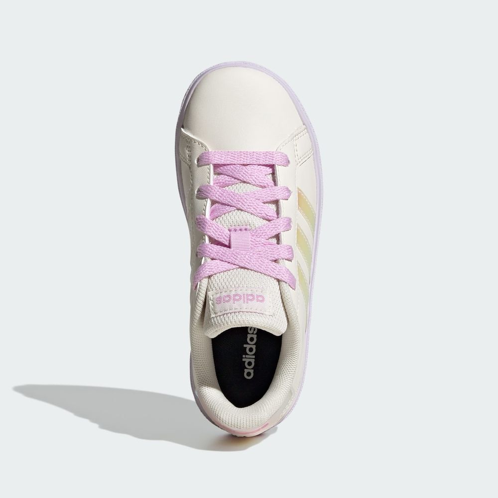 Foto 5 pulgar | Tenis Con Cordones Adidas Grand Court Lifestyle Para Tenis Adidas Blanco Niños