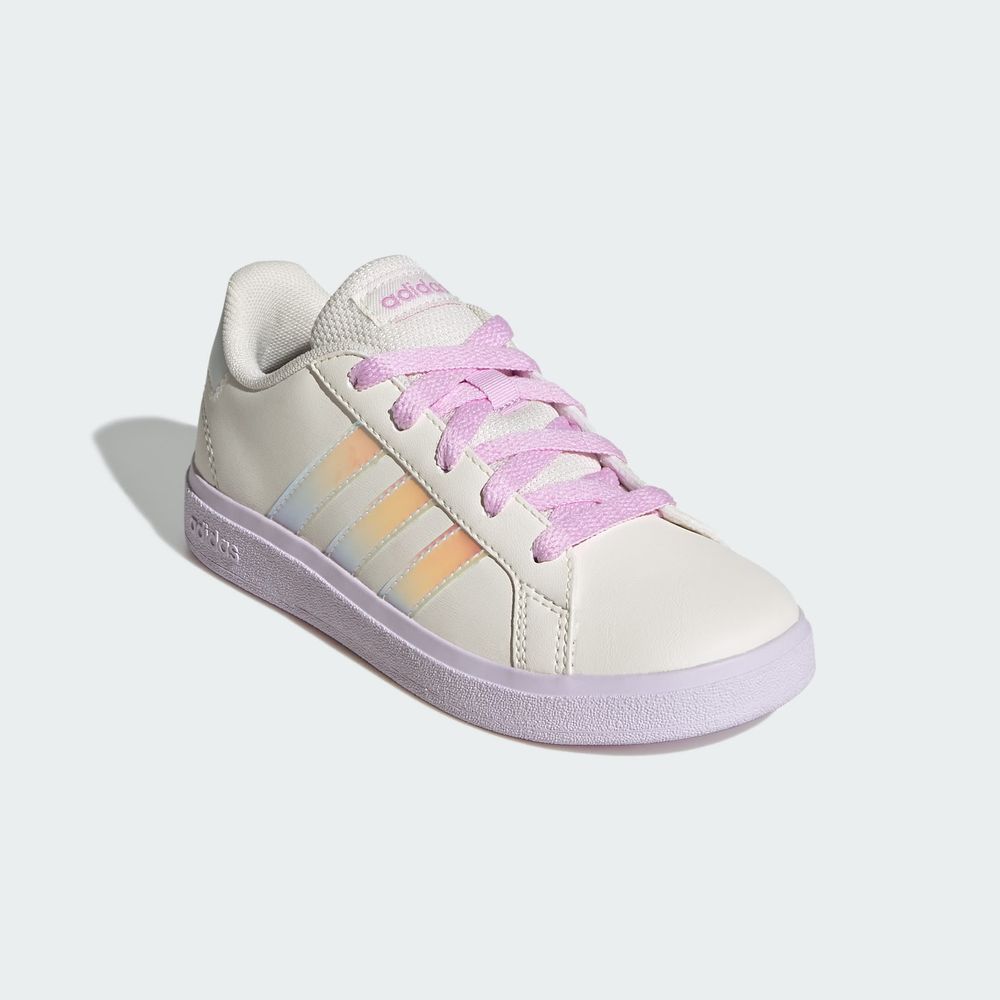 Foto 7 pulgar | Tenis Con Cordones Adidas Grand Court Lifestyle Para Tenis Adidas Blanco Niños