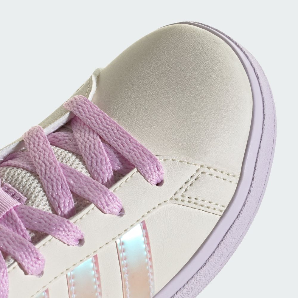 Foto 9 pulgar | Tenis Con Cordones Adidas Grand Court Lifestyle Para Tenis Adidas Blanco Niños