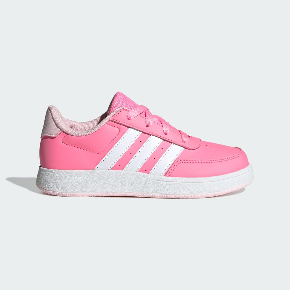 Foto 3 pulgar | Tenis Breaknet Lifestyle Adidas Court Con Cordones Adidas Rosa Niños