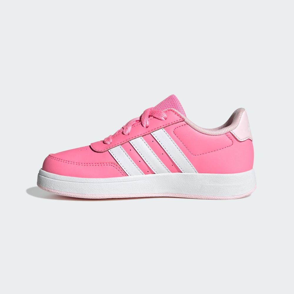 Foto 4 pulgar | Tenis Breaknet Lifestyle Adidas Court Con Cordones Adidas Rosa Niños