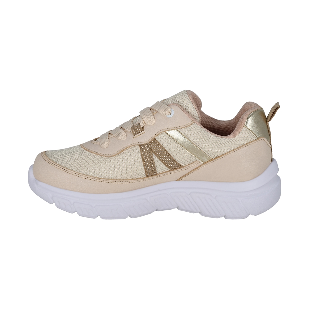 Foto 5 | Tenis Para Niña Color Beige 132707-l Con Ajuste De Agujeta.