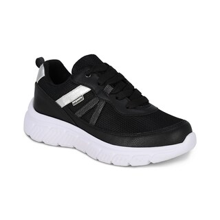 Foto 1 | Tenis Para Niña Color Negro 132707-a Con Ajuste De Agujeta.
