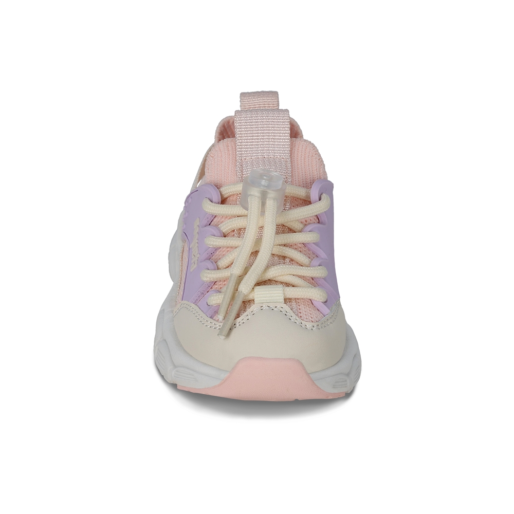Foto 4 pulgar | Tenis Casual Para Niña Coqueta 203201-u Color Morado Con Detalles Y Ajuste De Agujeta