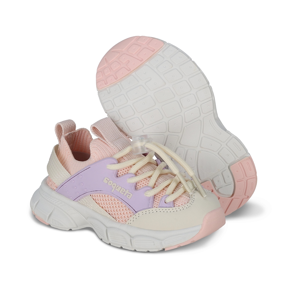 Foto 7 pulgar | Tenis Casual Para Niña Coqueta 203201-u Color Morado Con Detalles Y Ajuste De Agujeta