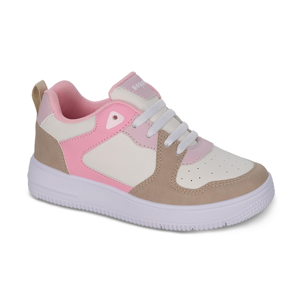 Tenis Casuales en Detalles Multicolor con Ajuste de Agujeta para Niña