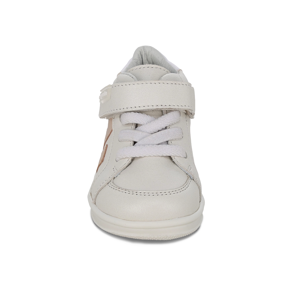 Foto 4 pulgar | Tenis Casual Para Niña Coqueta 955802-y Color Beige Con Ajuste Doble Velcro