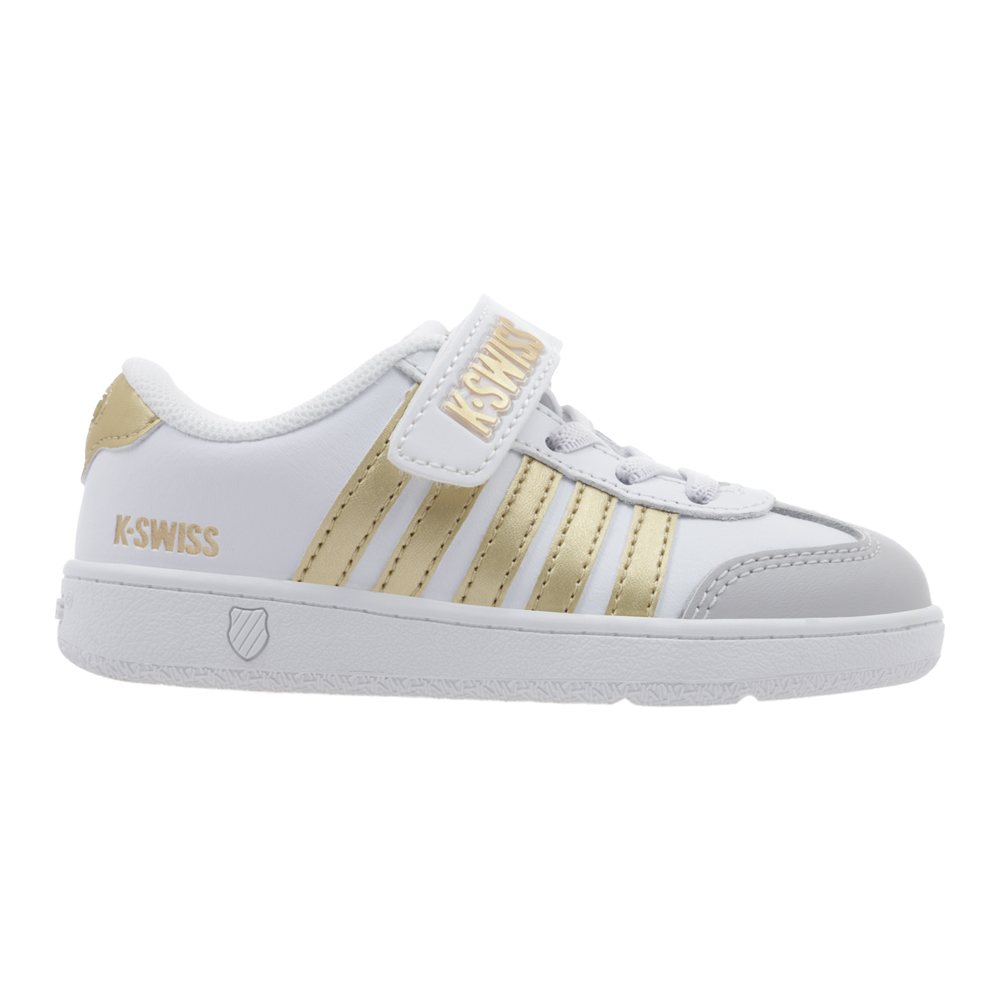 Tenis K-swiss Francis Court Kids Casuales Escolares Para Niña Color Blanco