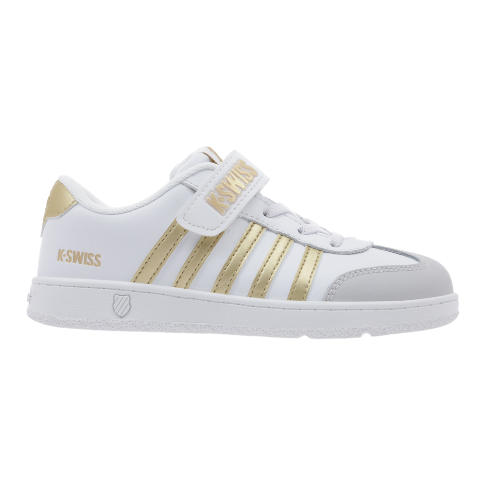 Foto 2 pulgar | Tenis K-swiss Francis Court Kids Casuales Escolares Para Niña Color Blanco