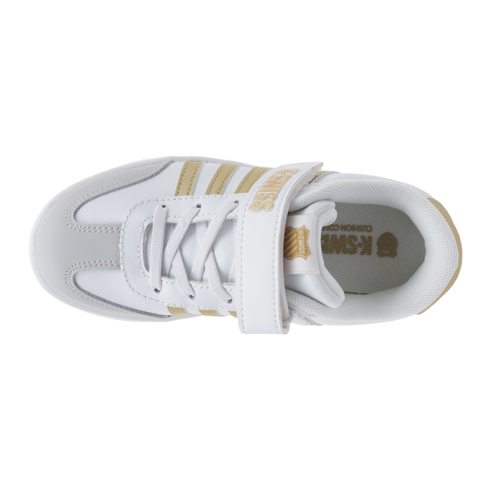 Foto 6 pulgar | Tenis K-swiss Francis Court Kids Casuales Escolares Para Niña Color Blanco