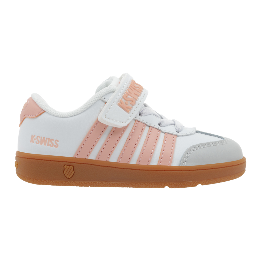 Tenis K-swiss Francis Court Kids Casuales Escolares Para Niña Color Blanco