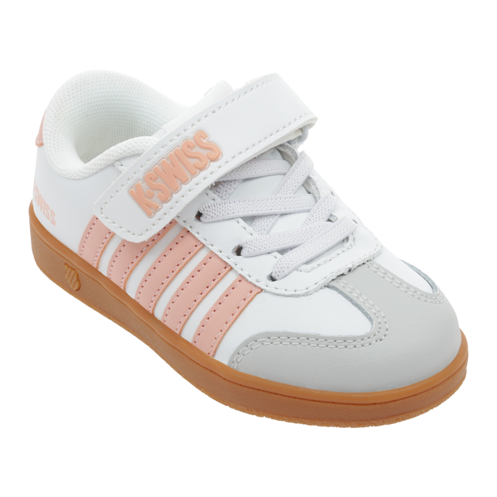 Foto 4 pulgar | Tenis K-swiss Francis Court Kids Casuales Escolares Para Niña Color Blanco