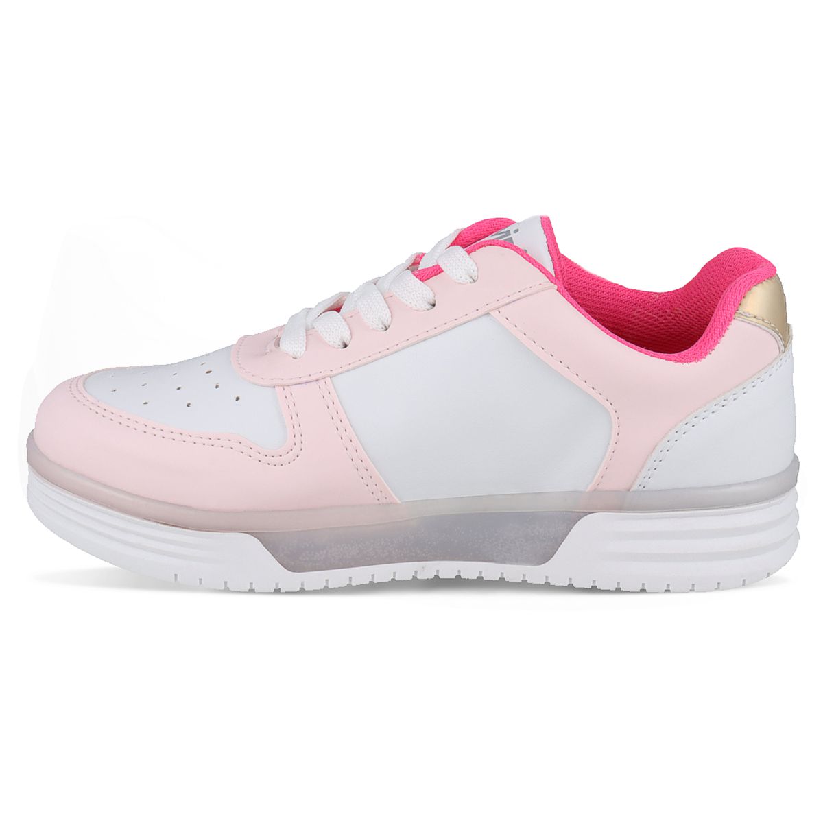 Foto 3 | Tenis Casual Con Luces Dominiq 2459 Color Blanco/rosa Para Niña