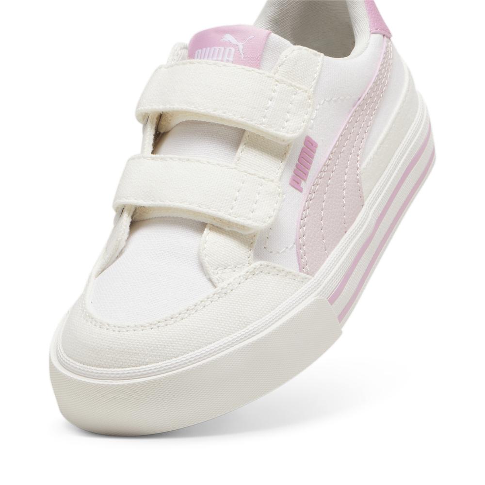 Foto 5 pulgar | Tenis Puma Court Classic Vulc Formstrip Beige para Niña