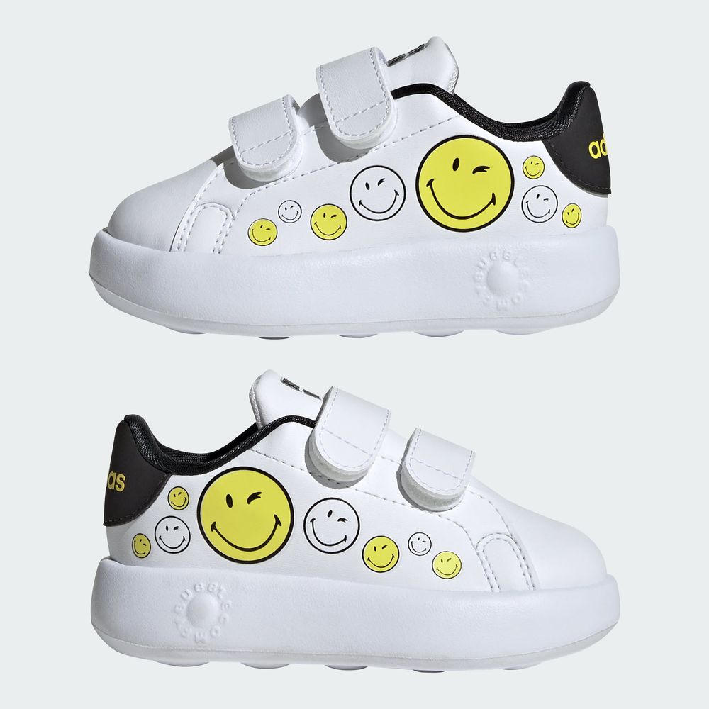 Foto 9 pulgar | Tenis Adidas Smiley Advantage Kids Adidas Blanco Niños