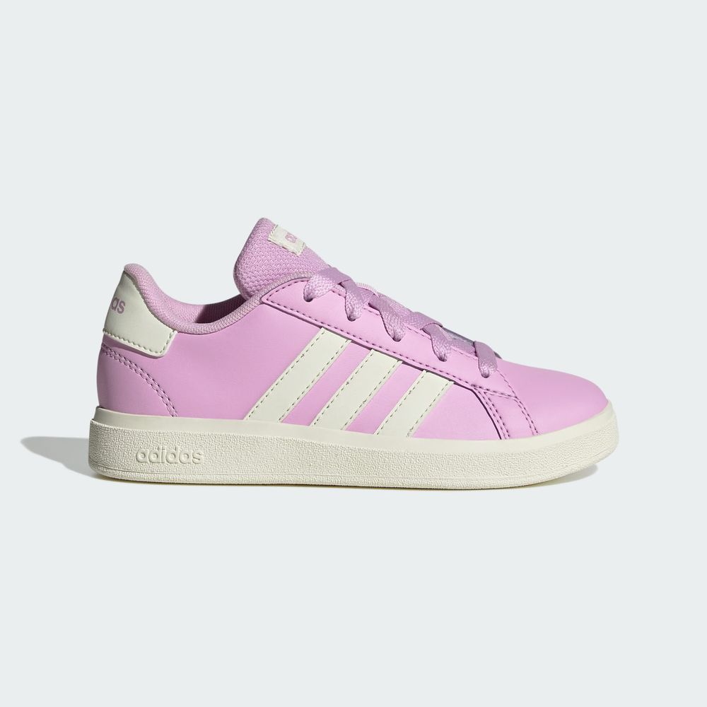 Foto 3 pulgar | Tenis Adidas Grand Court Lifestyle Para Tenis Con Cordones Adidas Violeta Niños