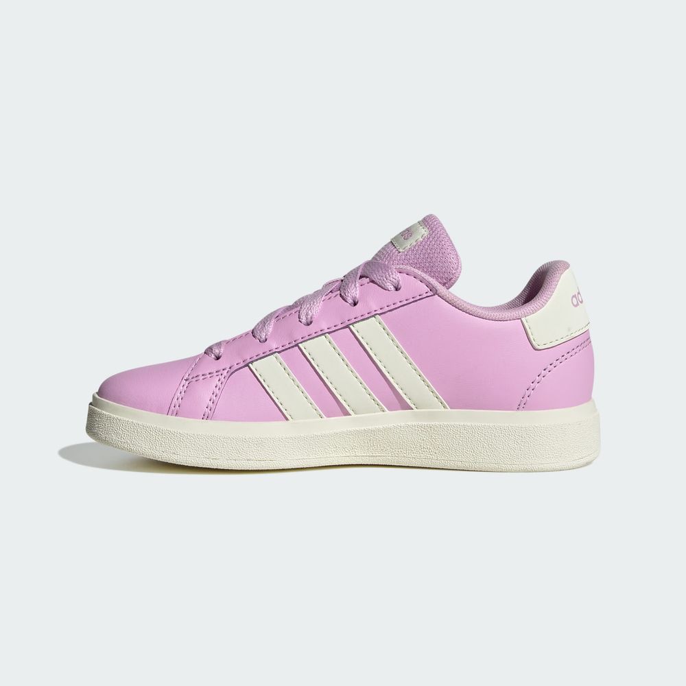 Foto 4 pulgar | Tenis Adidas Grand Court Lifestyle Para Tenis Con Cordones Adidas Violeta Niños