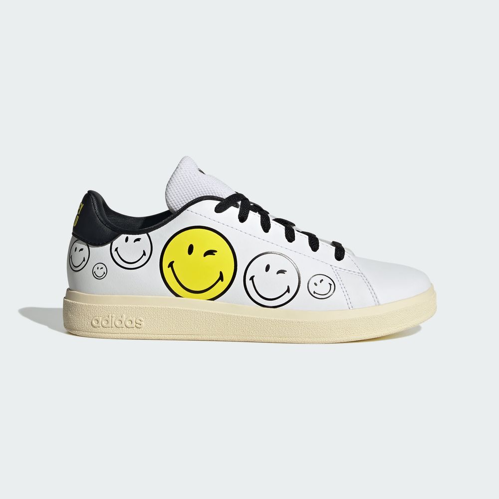 Foto 3 pulgar | Tenis Adidas X Smiley Advantage Base 2.0 Kids Adidas Blanco Niños