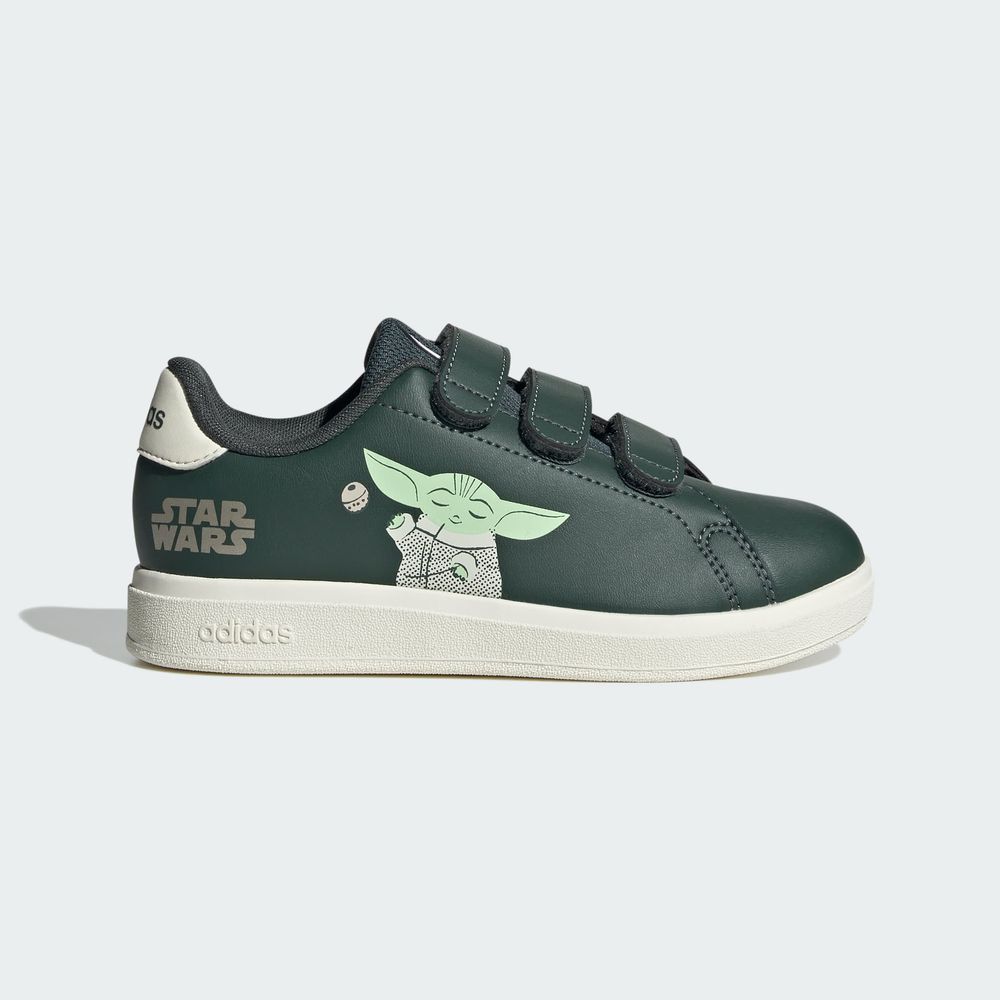 Foto 3 pulgar | Tenis Advantage Mandalorian Cf Adidas Gris Niños