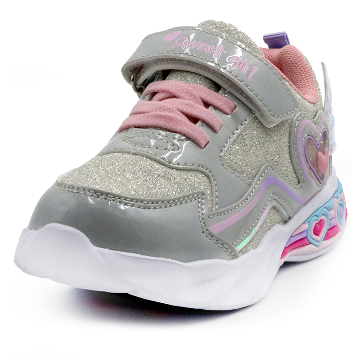 Foto 3 | Tenis Tropicana Corazones Con Luces Para Niña