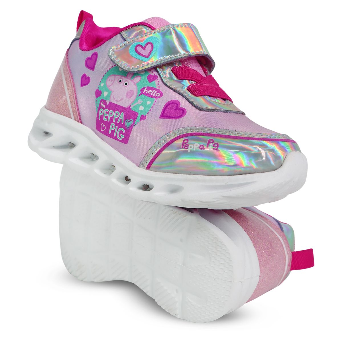 Foto 3 pulgar | Tenis Peppa Pig Con Luces Para Niña