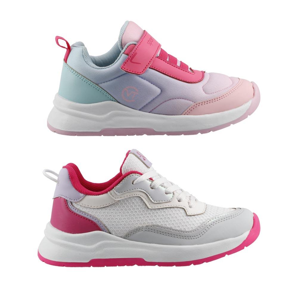 Foto 1 | Tenis Bipack Niña Sport Corvet Coloridos Blanco