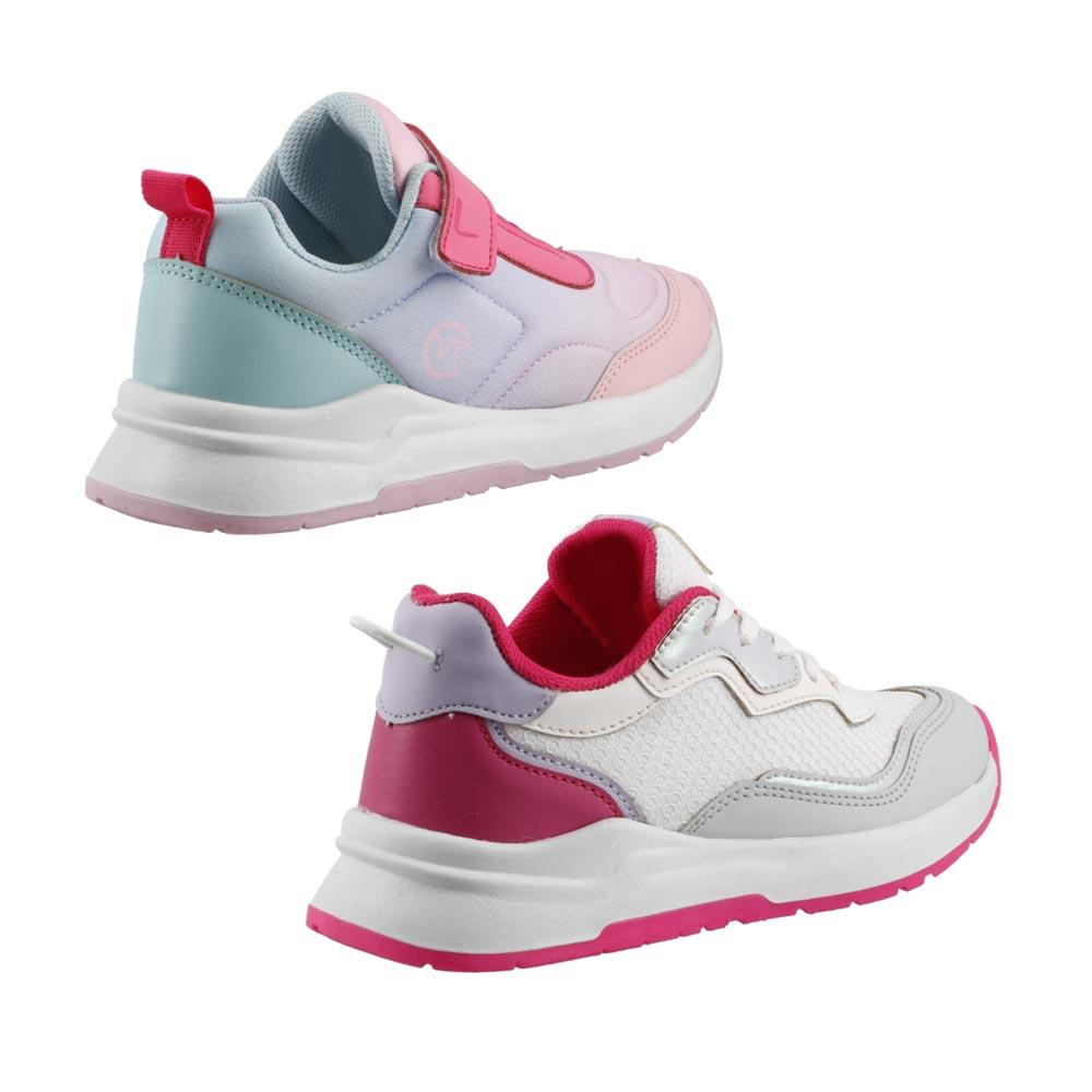 Foto 4 pulgar | Tenis Bipack Niña Sport Corvet Coloridos Blanco