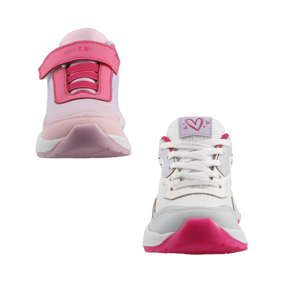 Foto 5 pulgar | Tenis Bipack Niña Sport Corvet Coloridos Blanco