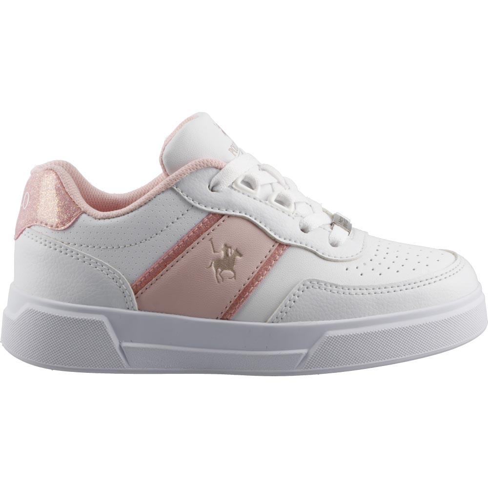 Foto 1 | Tenis Niña Urbano Moda Original York Team Polo Club Blanco