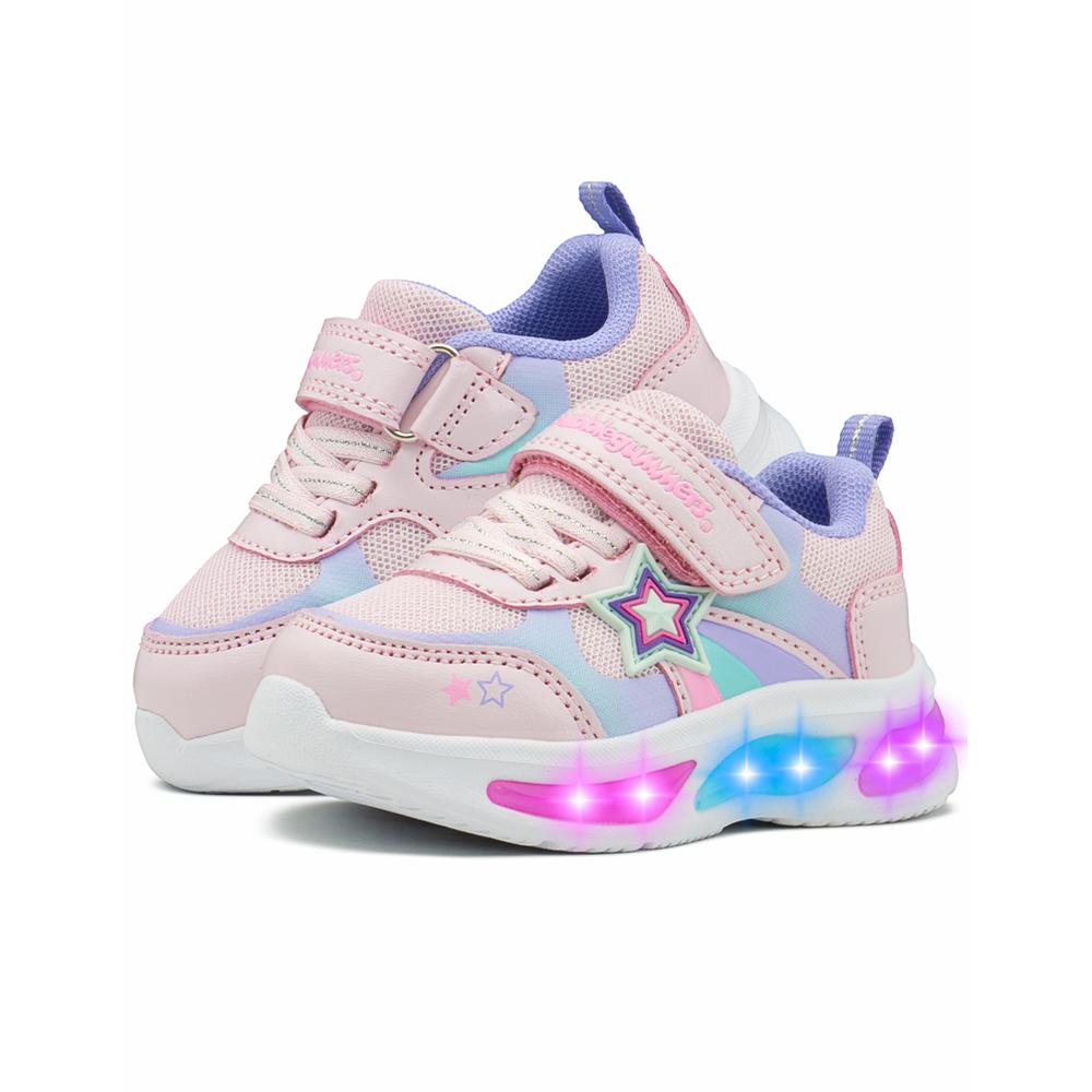 Foto 3 pulgar | Tenis Con Luces Bubble Gummers Versy Para Niña Estrella Contactel Rosa / Lila Rosa