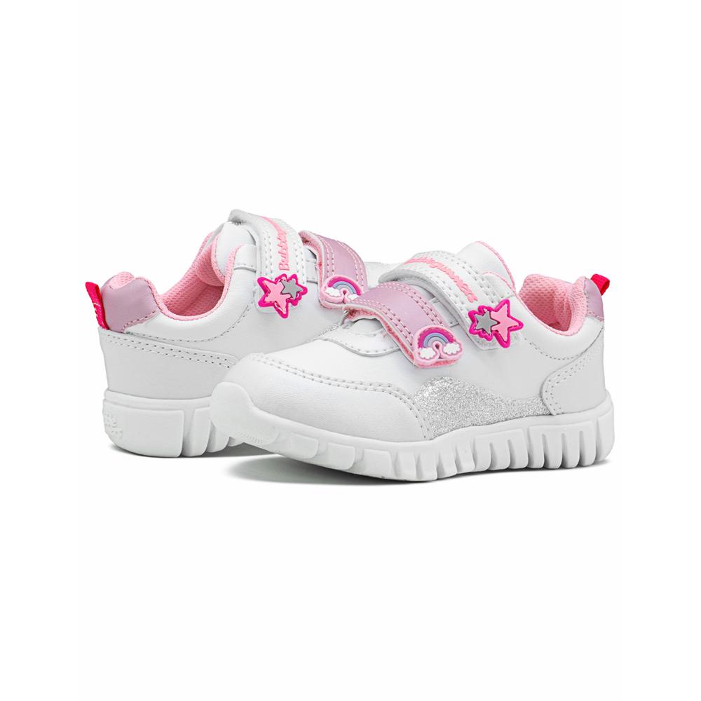 Foto 5 pulgar | Tenis Bubble Gummers Uli Para Niña Contactel Ligeros Blanco Blanco