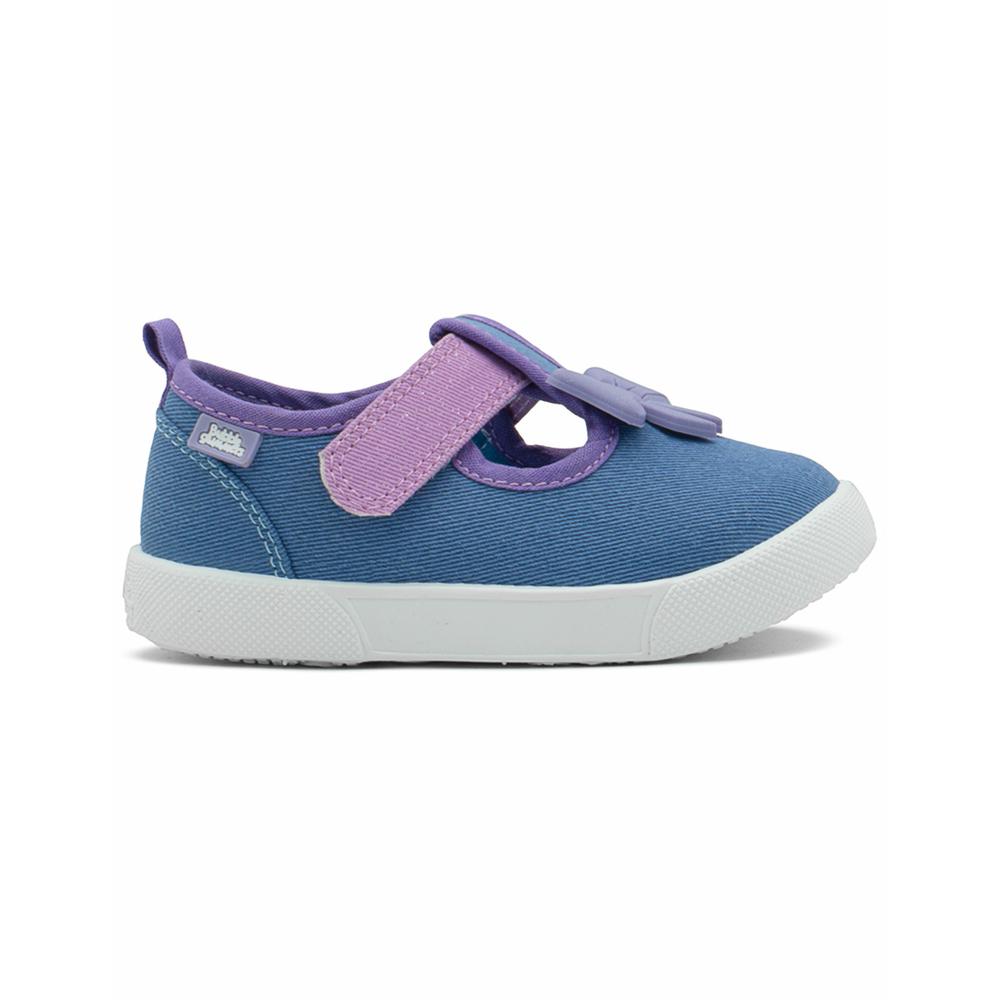 Foto 1 | Tenis Bubble Gummers  Uvita Para Niña Casual Con Moño Lila Lila