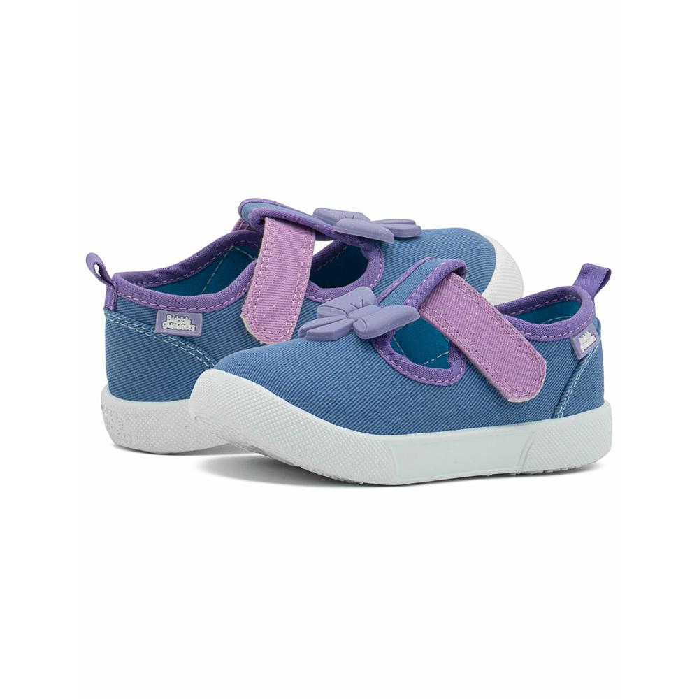 Foto 4 pulgar | Tenis Bubble Gummers  Uvita Para Niña Casual Con Moño Lila Lila
