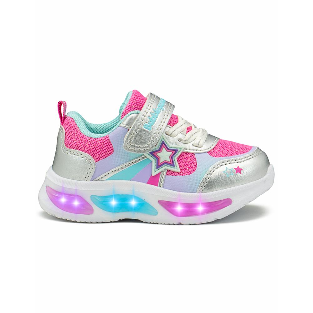 Tenis Bubble Gummers Versy Para Niña Con Luces Estrella Fucsia