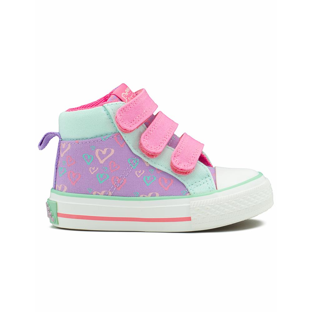 Foto 1 | Tenis Bota Bubble Gummers Para Niña Valeria Corazoncitos Lila