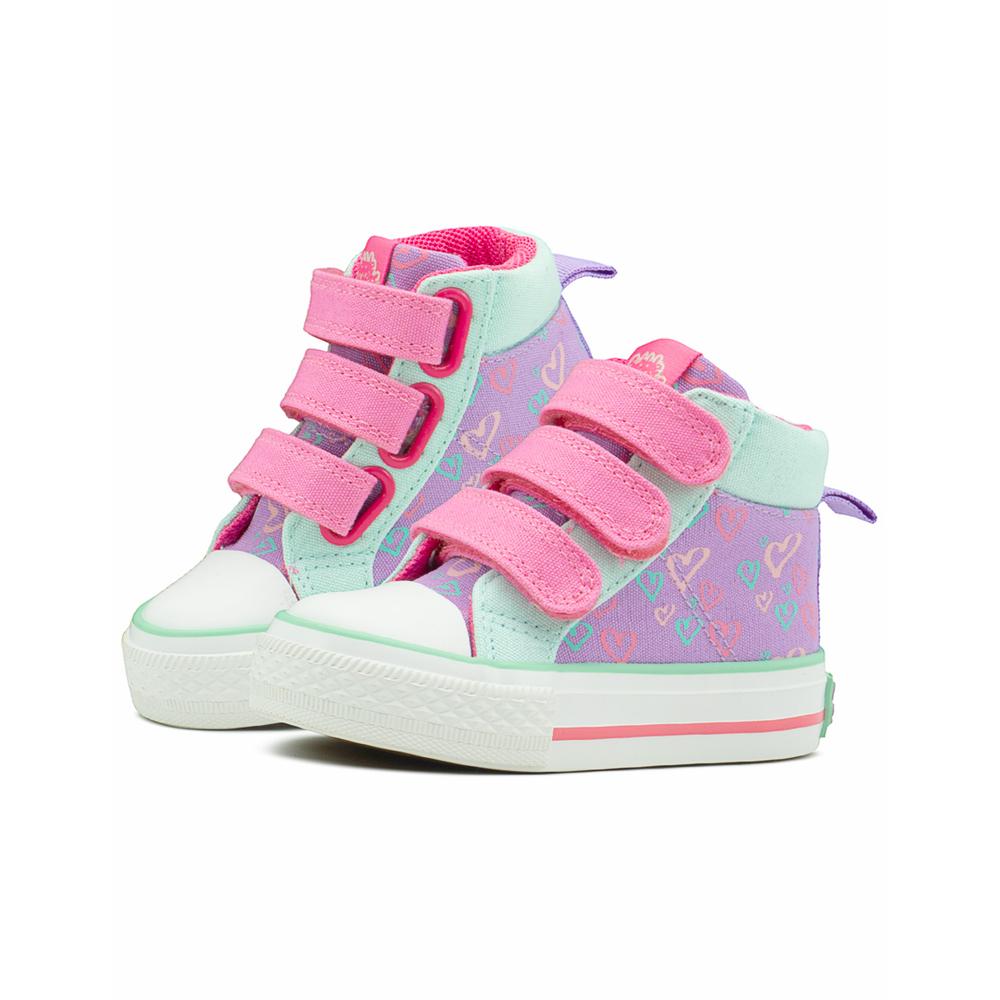Foto 2 | Tenis Bota Bubble Gummers Para Niña Valeria Corazoncitos Lila