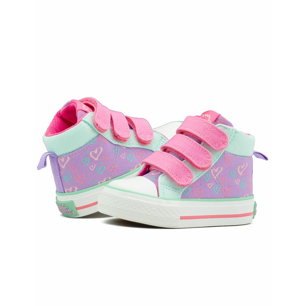 Foto 4 pulgar | Tenis Bota Bubble Gummers Para Niña Valeria Corazoncitos Lila
