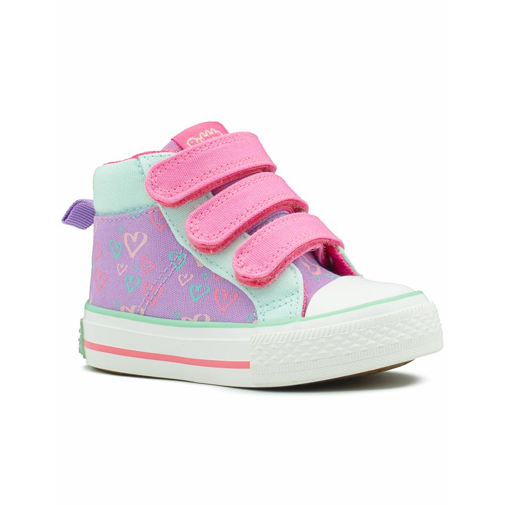 Foto 7 pulgar | Tenis Bota Bubble Gummers Para Niña Valeria Corazoncitos Lila