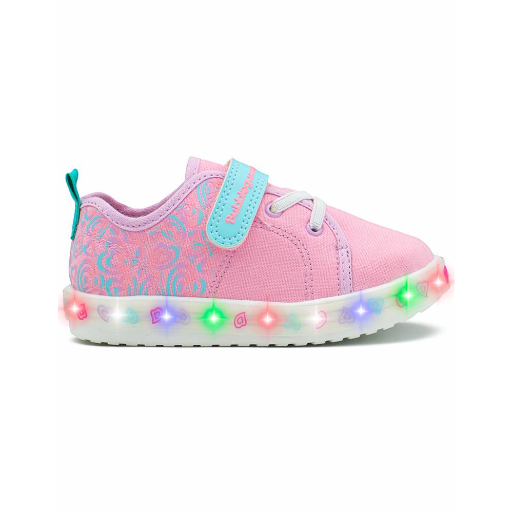 Foto 2 pulgar | Tenis Luces Led Bubble Gummers Tapiocal Para Niña Rosa/menta Rosa