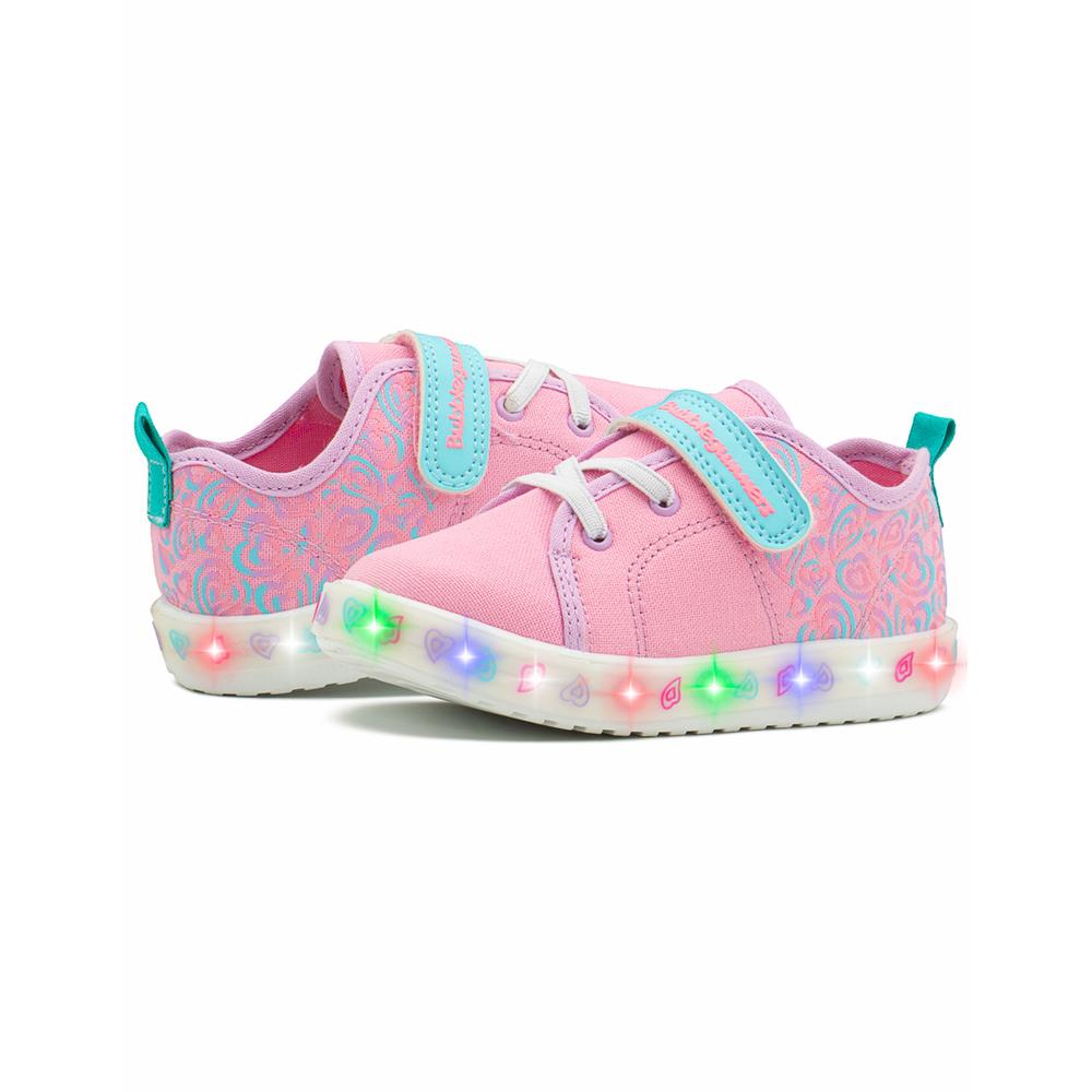 Foto 4 pulgar | Tenis Luces Led Bubble Gummers Tapiocal Para Niña Rosa/menta Rosa
