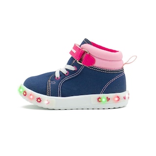 Foto 7 | Tenis Bota Bubble Gummers Con Luces Para Niña Corazones Azul Marino