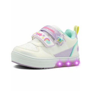 Foto 5 | Tenis Con Luces Bubble Gummers Vilma Para Niña Arcoíris Blanco