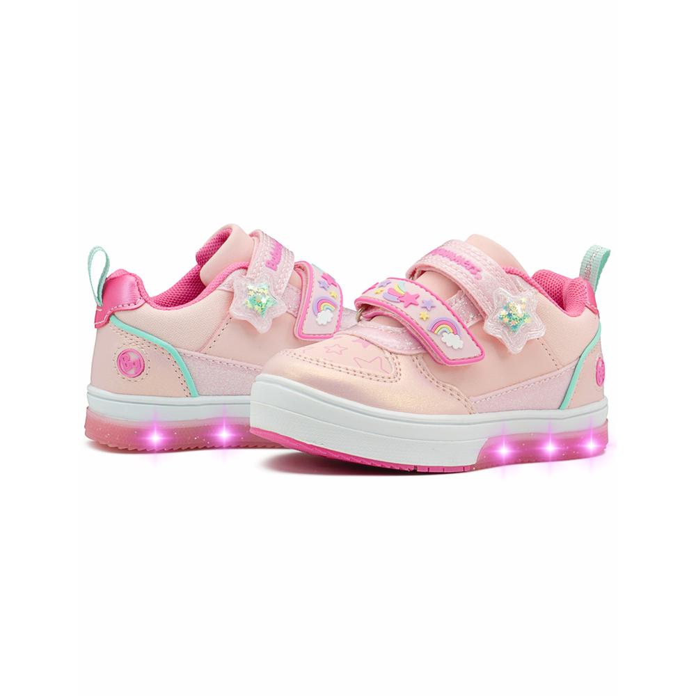 Foto 4 pulgar | Tenis Bubble Gumers Luces Led Para Niña Antiderrapante 14-21 Rosa