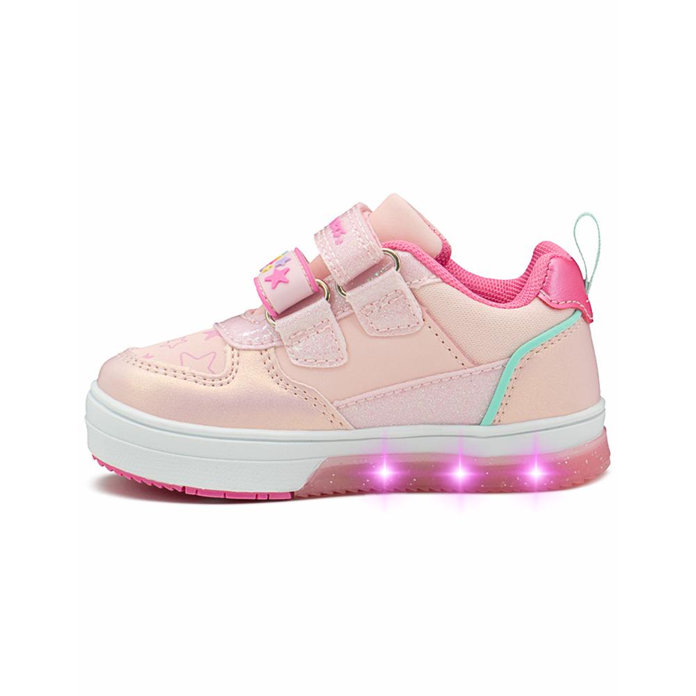 Foto 8 pulgar | Tenis Bubble Gumers Luces Led Para Niña Antiderrapante 14-21 Rosa