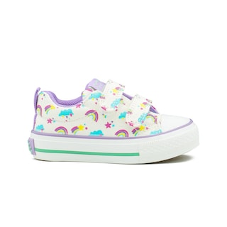 Foto 1 | Tenis Para Niña Bubble Gummers Arcoiris Estrellitas Lila Blanco