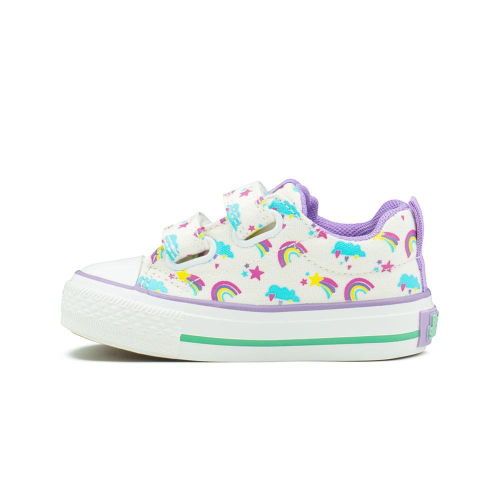Foto 8 pulgar | Tenis Para Niña Bubble Gummers  Arcoiris Estrellitas Lila Blanco