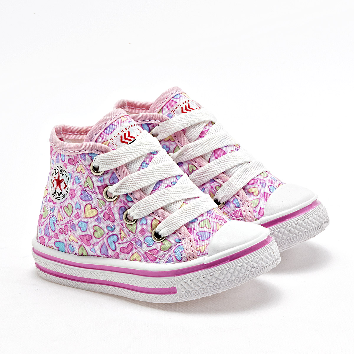 Foto 2 pulgar | Koby Star Tenis Para Bebé Niña Blanco Multicolor Cod.133715